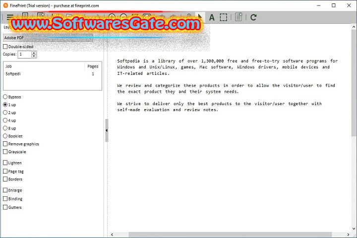 FinePrint 12.01 Software FinePrint 12.01 Software