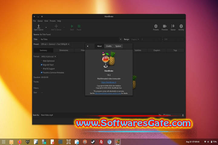 HandBrake 1.8.2 Software HandBrake 1.8.2 Software