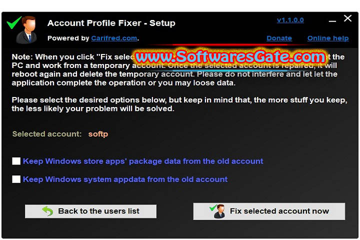 Account Profile Fixer 1.9 Account Profile Fixer 1.9