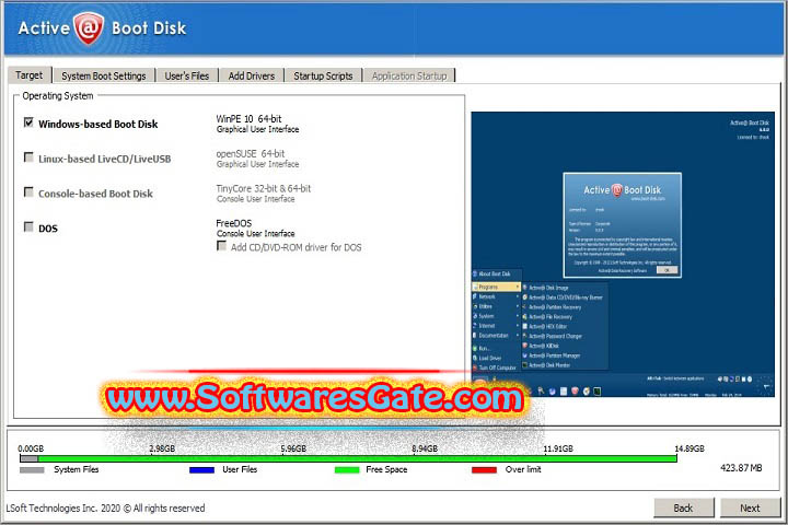 Active Boot Disk : Version 24.1.1 (x64) (Software)