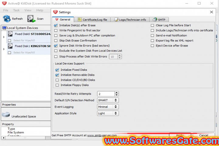 Active KillDisk Ultimate : Version 24.0.5 (Software) Active KillDisk Ultimate : Version 24.0.5 (Software)