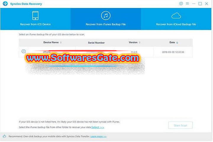 Anvsoft SynciOS Data Recovery : Version 3.3 (Software) Anvsoft SynciOS Data Recovery : Version 3.3 (Software)