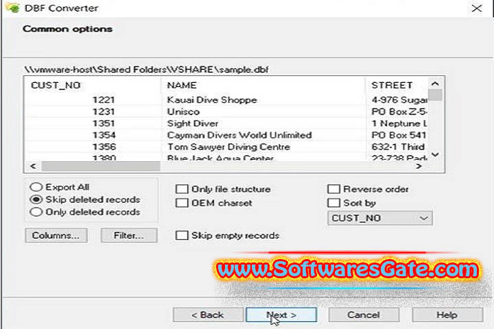 DBF Converter : Version 7.31 (Software) DBF Converter : Version 7.31 (Software)