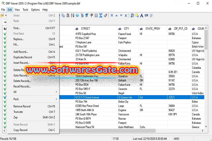 DBF Viewer : Version 2000 v8.42 (Software)