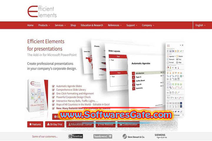 Efficient Elements for presentations : Version 4.3.1200.1 (Latest Software)