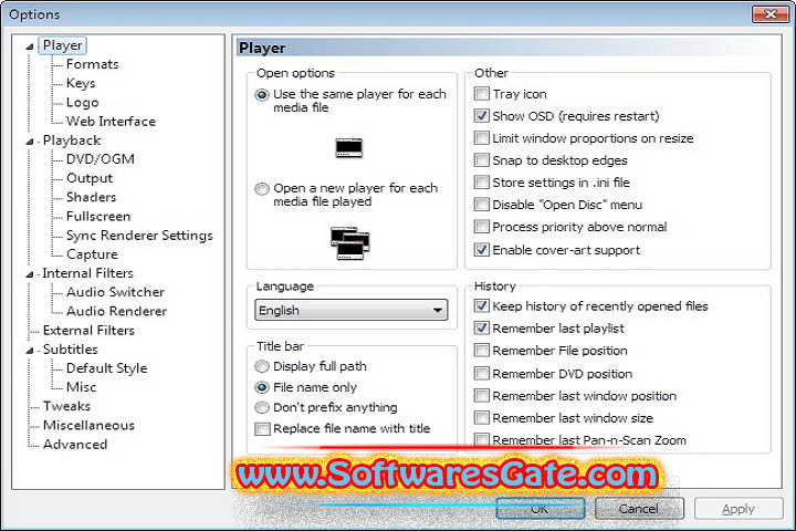 MPC-HC : Version 2.3.4 (x64) (Software)