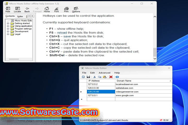 Micro Host Editor : Version 1.5.1.0 (Software) Micro Host Editor : Version 1.5.1.0 (Software)