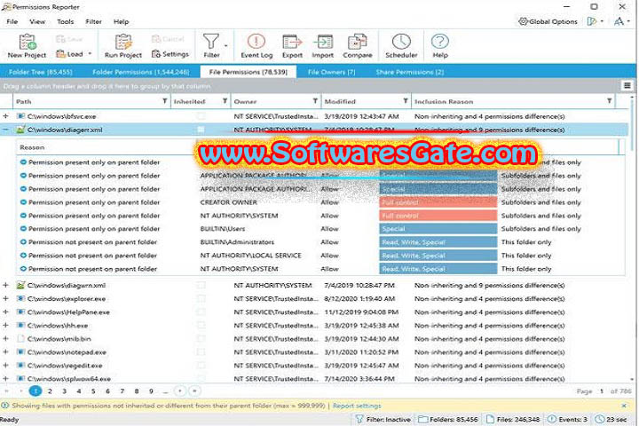 NTFS Permissions Reporter : Version 4.2.553 (Latest Software)