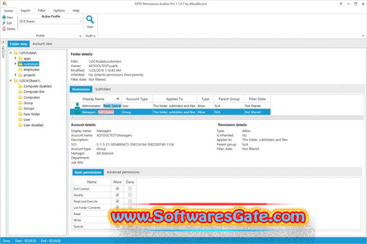 NTFS Permissions Reporter : Version 4.2.553 (Latest Software)