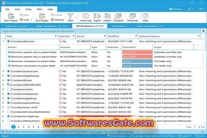 NTFS Permissions Reporter : Version 4.2.553 (Latest Software)