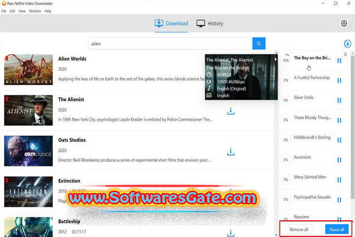 Pazu Netflix Video Downloader : Version 1.7.4 (Software)
