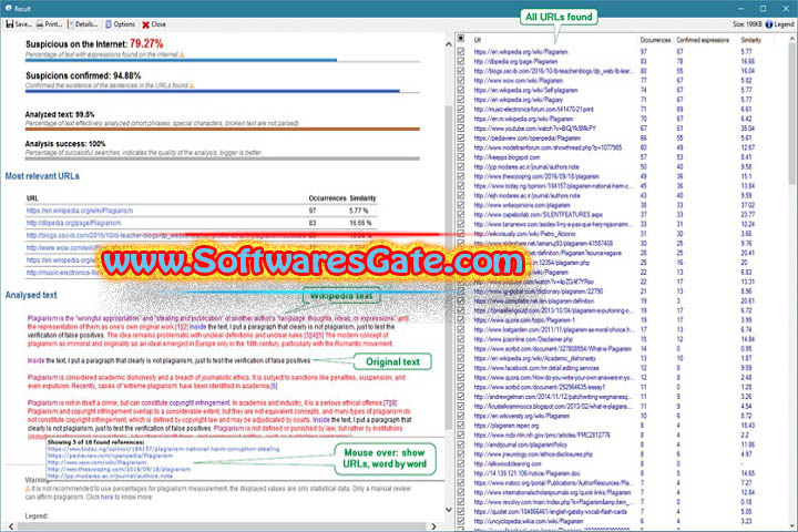 Plagius Professional : Version 2.9.4 (Software) Plagius Professional : Version 2.9.4 (Software)