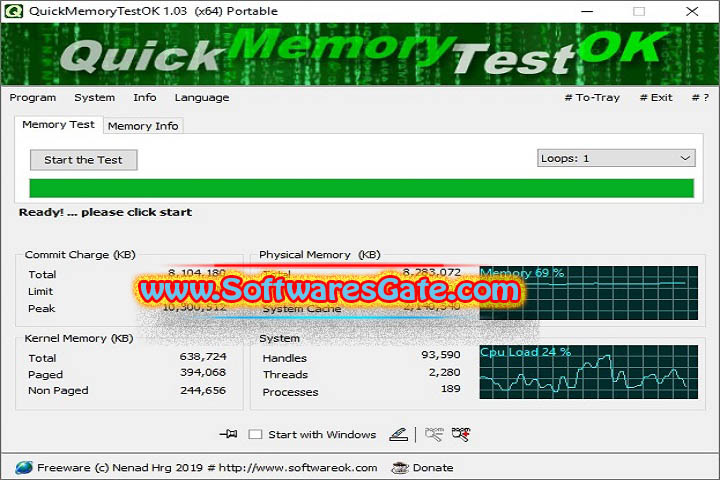 QuickMemoryTestOK x64 (Software)