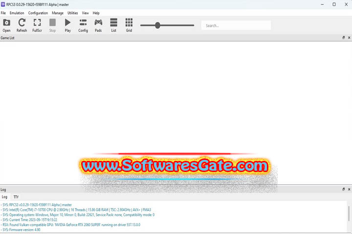 RPCS3 : Version v0.0.32 (Software)