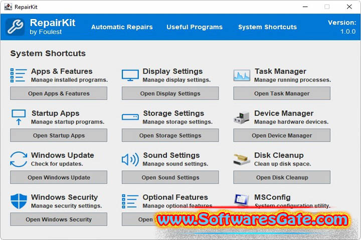 RepairKit : Version 1.1.3 (Software)