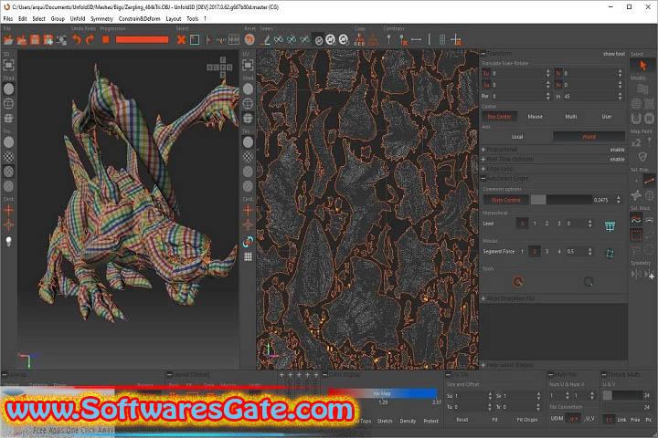 Rizom-Lab RizomUV Real - Virtual Space : Version 2024.0.129 Rizom-Lab RizomUV Real - Virtual Space : Version 2024.0.129