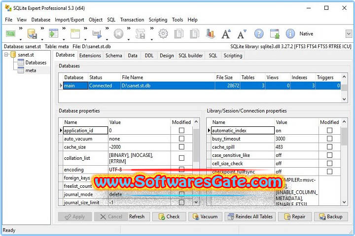SQLite Expert Professional : Version 5.5.17.628 (x64) (Software) SQLite Expert Professional : Version 5.5.17.628 (x64) (Software)