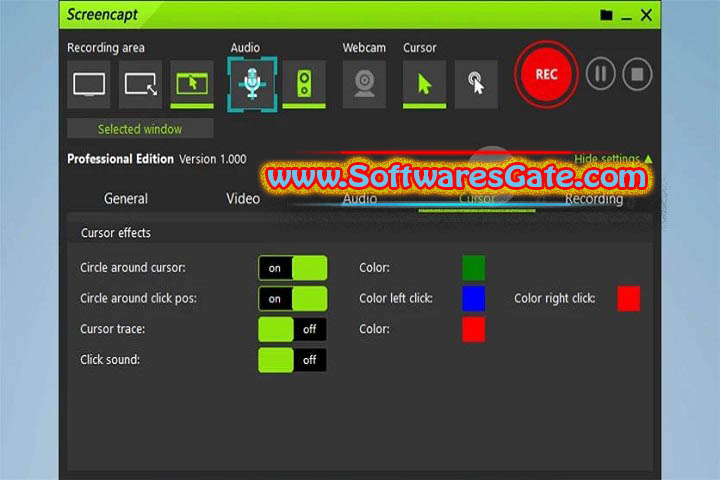 Screencapt Professional : Version 1.000 (Software) Screencapt Professional : Version 1.000 (Software)