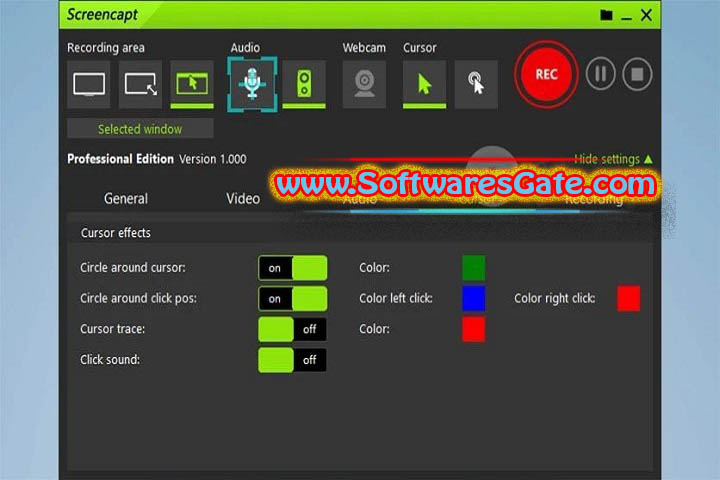 Screencapt Professional : Version 1.000 (Software) Screencapt Professional : Version 1.000 (Software)