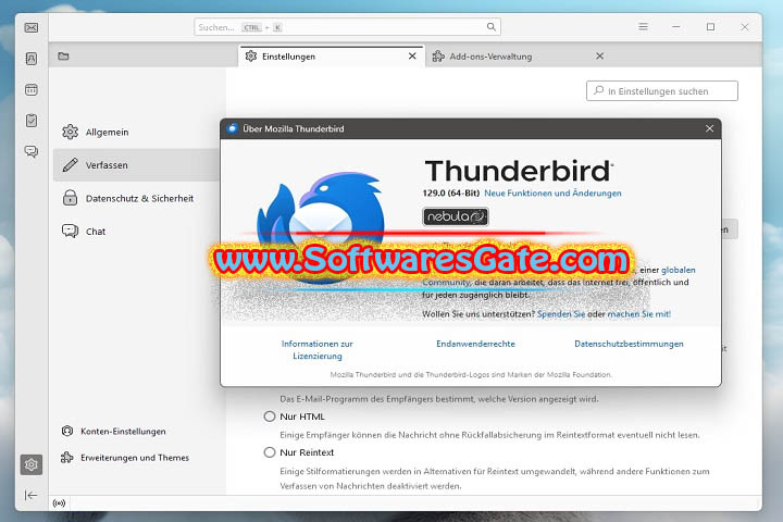 Thunderbird : Version 129.0 (Software) Thunderbird : Version 129.0 (Software)