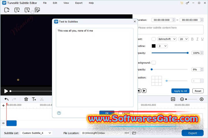 TunesKit Subtitle Editor : Version 2.5.0.22 (Software) TunesKit Subtitle Editor : Version 2.5.0.22 (Software)