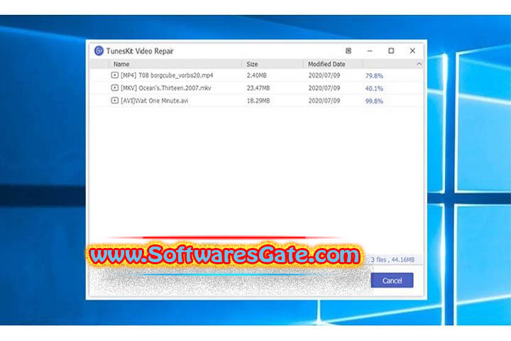 TunesKit Video Repair : Version 2.0.0.11 (Latest Software) TunesKit Video Repair : Version 2.0.0.11 (Latest Software)