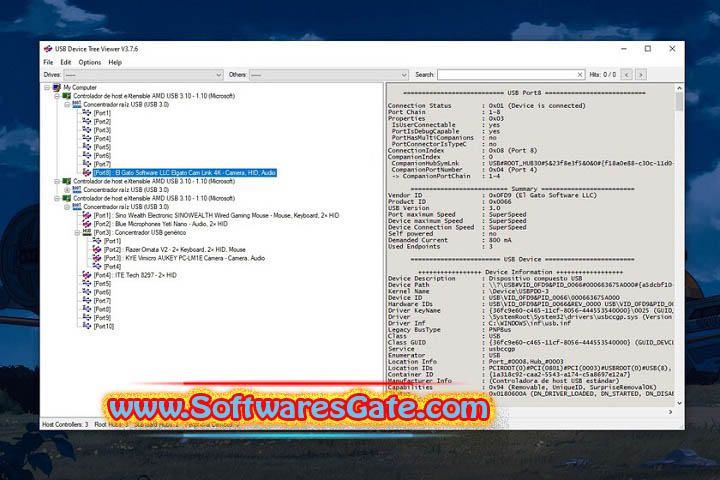 USBTreeView : Version 1.0 (Software) USBTreeView : Version 1.0 (Software)