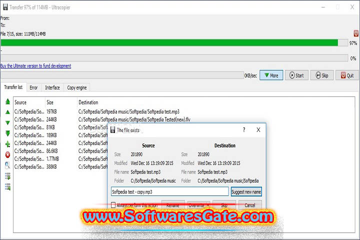 Ultracopier : Version 2.2.7.0 (Software) Ultracopier : Version 2.2.7.0 (Software)