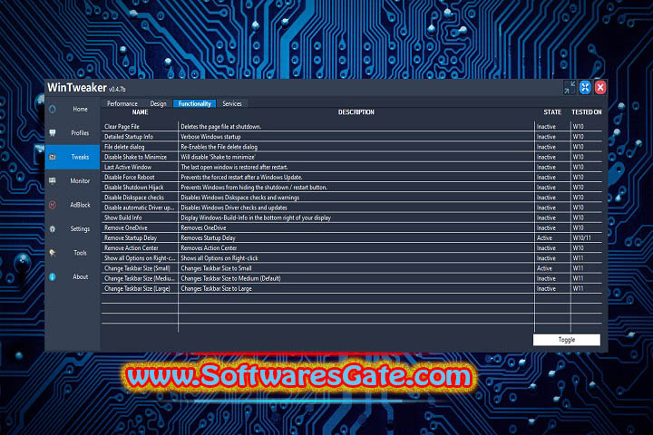 WinTweaker : Version 1.0 (Latest Software) WinTweaker : Version 1.0 (Latest Software)