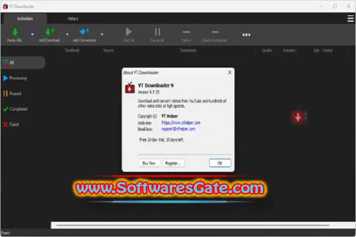 YT Downloader : Version 9.10.5 (Software)