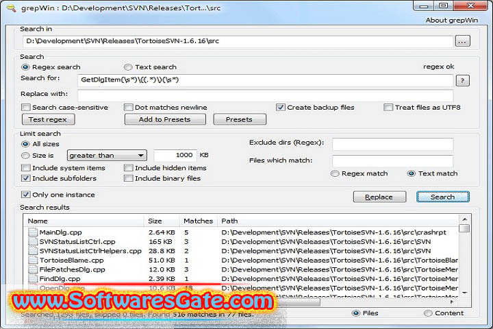 grepWin : Version 2.1.5 (Latest Software) grepWin : Version 2.1.5 (Latest Software)