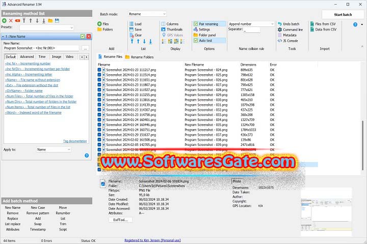 Advanced Renamer : Version 4.03 (Latest Software)