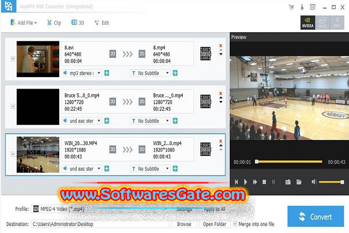 AnyMP4 MXF Converter : Version 8.0.18 (Latest Software)