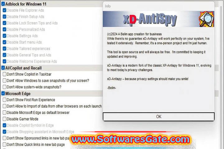 Builtbybel XD-AntiSpy : Version 4.13.0 (Latest Software)