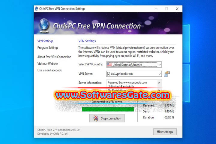 ChrisPC Free VPN Connection : Version 4.24.0916 (Latest Software) ChrisPC Free VPN Connection : Version 4.24.0916 (Latest Software)
