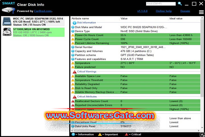Clear Disk Info : Version 4.3.0.0 (Latest Software) Clear Disk Info : Version 4.3.0.0 (Latest Software)
