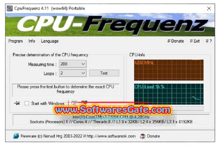 CpuFrequenz : Version 4.33.1 (Latest Software)