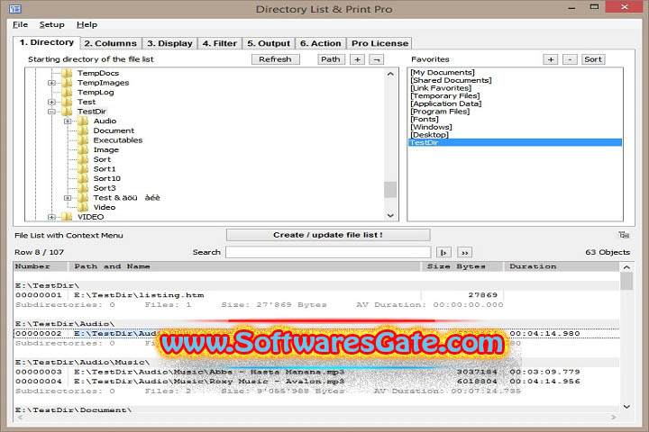 Directory List and Print Pro : Version 4.32 (Latest Software) Directory List and Print Pro : Version 4.32 (Latest Software)
