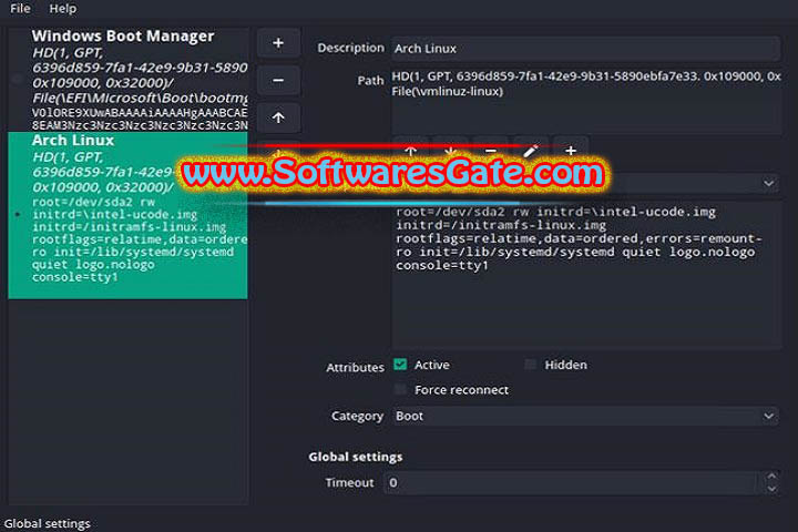 EFI Boot Editor : Version v1.5.1 (Latest Software)