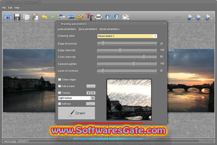 FotoSketcher : Version 3.96 (Latest Software)