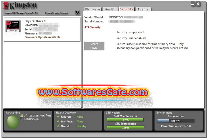 Kingston SSD Manager : Version 1.5.4.9 (Latest Software) Kingston SSD Manager : Version 1.5.4.9 (Latest Software)