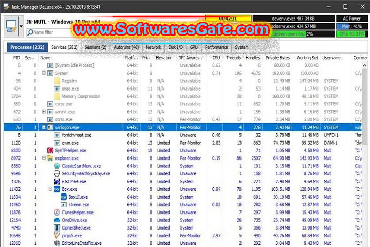 MiTeC Task Manager DeLuxe : Version 4.8.6 (Latest Software)