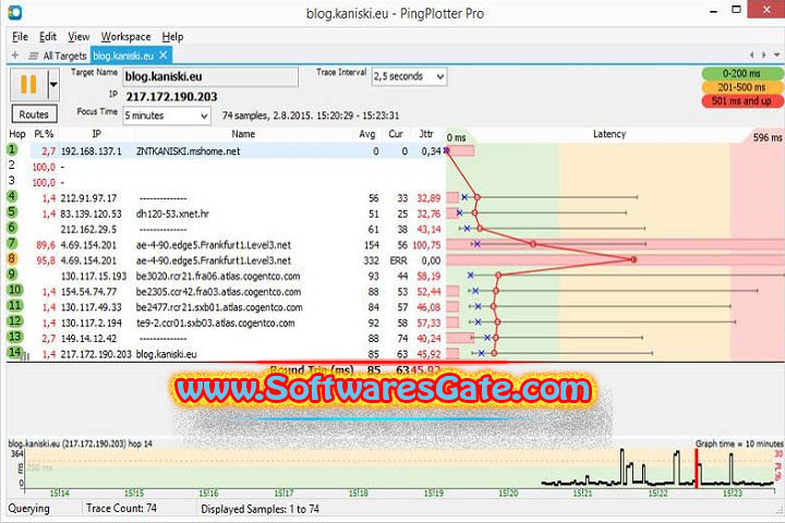 PingPlotter Professional : Version 5.25.3.9028 (Latest Software) PingPlotter Professional : Version 5.25.3.9028 (Latest Software)