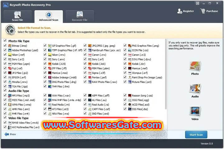 Rcysoft Photo Recovery Pro : Version 8.9.0.0 (Latest Software) Rcysoft Photo Recovery Pro : Version 8.9.0.0 (Latest Software)