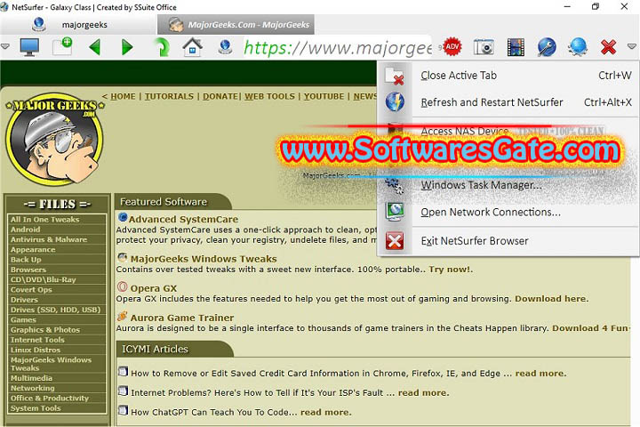 SSuite NetSurfer Extreme : Version 1.4.12.4 (Latest Software) SSuite NetSurfer Extreme : Version 1.4.12.4 (Latest Software)