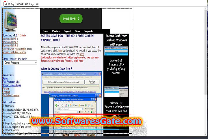 Screen Grab Pro Deluxe : Version 2.04 (Latest Software)