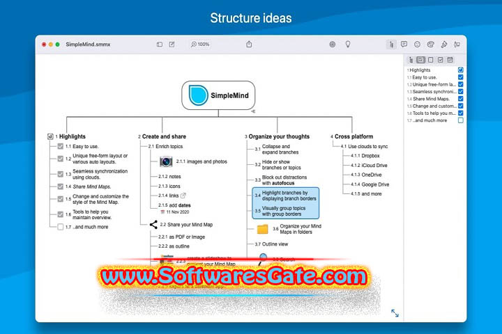 SimpleMind Pro : Version 2.5.0 (Latest Software) SimpleMind Pro : Version 2.5.0 (Latest Software)