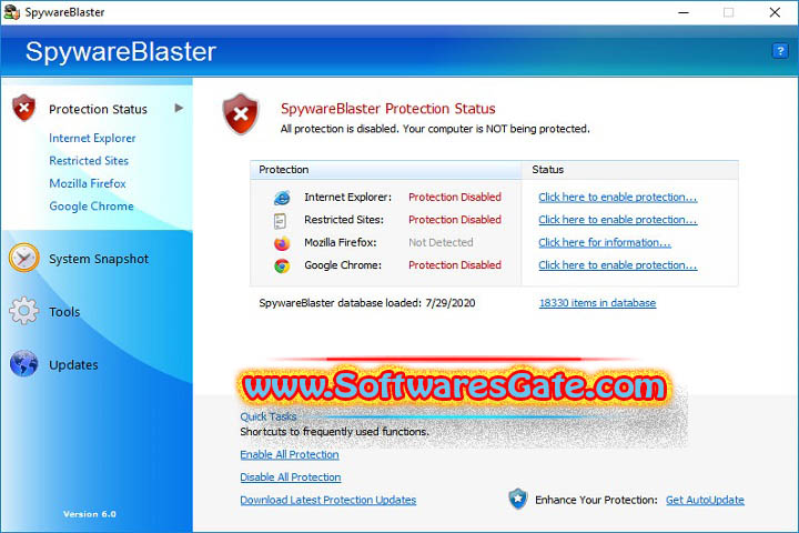SpywareBlaster : Version 6.0 (Latest Software)