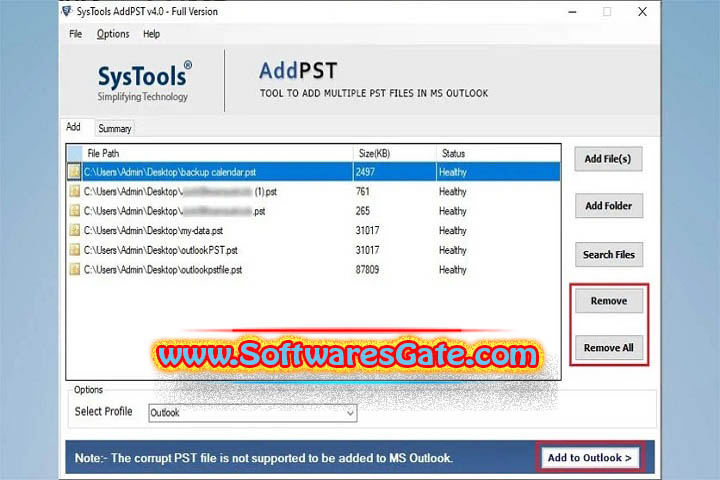 SysTools AddPST : Version 4.0 (Latest Software) SysTools AddPST : Version 4.0 (Latest Software)