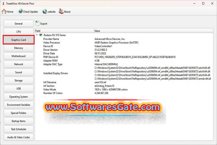 TweakNow WinSecret Plus : Version 5.6.9 (Latest Software)